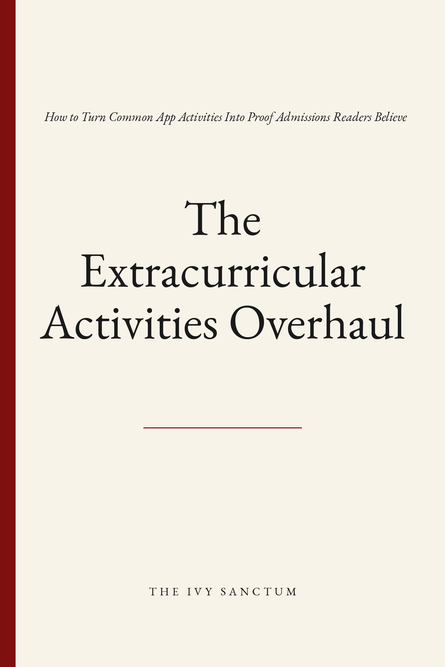 The Extracurricular Activities Overhaul